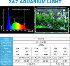 24/7 Aluminum LED Aquarium Light