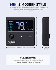 Aquarium Thermometer Digital with Motion Sensor