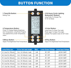 LED Aquarium Light with LCD Monitor
